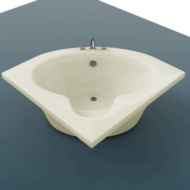 Spa Escapes Trinidad 59.75'' x 59.75'' Whirlpool Acrylic Bathtub Wayfair